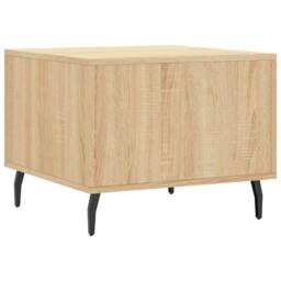 Berkfield Home Coffee Table Sonoma Oak 50x50x40 cm Engineered Wood in Light Brown - Size: 50 x 50 x 40 cm - thumbnail 8