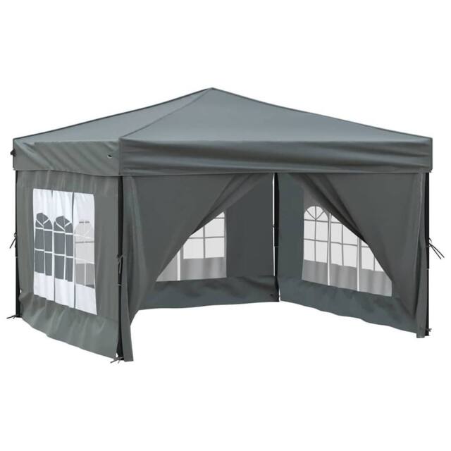Berkfield Home Decorative Folding Party Tent with Sidewalls Anthracite 3x3 m in Dark Grey - image 1