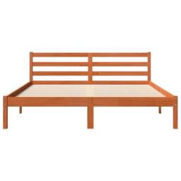 Berkfield Home Bed Frame without Mattress Wax Brown 200x200 cm Solid Wood Pine - thumbnail 4
