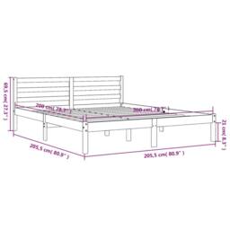Berkfield Home Bed Frame without Mattress Wax Brown 200x200 cm Solid Wood Pine - thumbnail 9