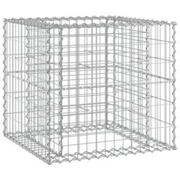 Berkfield Home Garden Bench with Gabion Basket Solid Wood Douglas in Brown - thumbnail 5