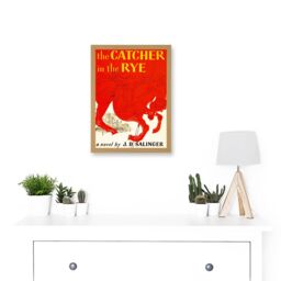 Artery8 Book Cover Catcher In The Rye Salinger Classic Novel A4 Artwork Framed Wall Art Print in Light Oak - thumbnail 2