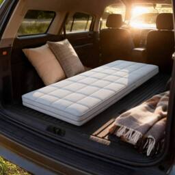 Lavio Folding Mattress Topper Single Floor Futon 10cm Caravan Camper in Grey - thumbnail 2