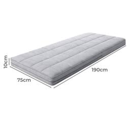 Lavio Folding Mattress Topper Single Floor Futon 10cm Caravan Camper in Grey - thumbnail 4