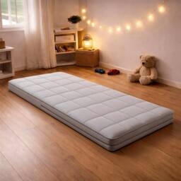 Lavio Folding Mattress Topper Single Floor Futon 10cm Caravan Camper in Grey - thumbnail 3