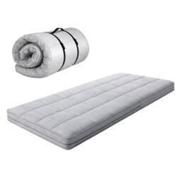 Lavio Folding Mattress Topper Single Floor Futon 10cm Caravan Camper in Grey