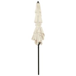 Berkfield Home 3-Tier Parasol with Aluminium Pole Sand 2x2 m in Beige - thumbnail 4