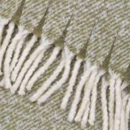 Wylder Nature Isla Woven Tasselled Throw in Green - Size: 130 cm x 180 cm - thumbnail 4