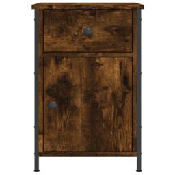 Berkfield Home Bedside Cabinet Smoked Oak 40x42x60 cm Engineered Wood in Brown - Size: 40 x 42 x 60 cm - thumbnail 5