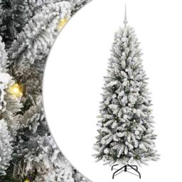 Berkfield Home Artificial Christmas Tree with 300 LEDs White 73 x 73 x 180 cm - thumbnail 2