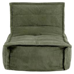 icon Scandi Jumbo Corduroy Bean Bag Lounger in Green - Size: Medium - thumbnail 4