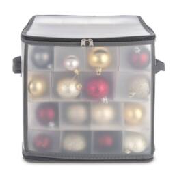 Christmas Village 64 Christmas Bauble Storage Bag - Grey - thumbnail 7