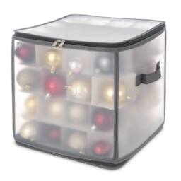 Christmas Village 64 Christmas Bauble Storage Bag - Grey - thumbnail 1