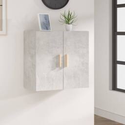 Berkfield Home Wall Cabinet Concrete Grey 60x30x60 cm Engineered Wood - Size: 60 x 30 x 60 cm - thumbnail 2