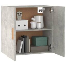 Berkfield Home Wall Cabinet Concrete Grey 60x30x60 cm Engineered Wood - Size: 60 x 30 x 60 cm - thumbnail 4