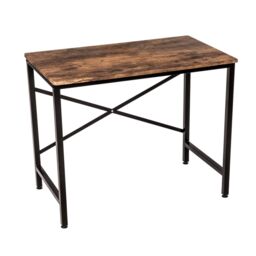 Oypla 100cm Heavy Duty Industrial Writing Computer Desk in Brown - thumbnail 3