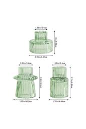 Living and Home Set of 6 Candle Holders in Green - thumbnail 6