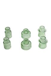Living and Home Set of 6 Candle Holders in Green - thumbnail 2
