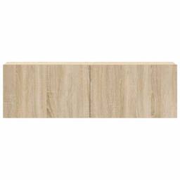 Berkfield Home 3 Piece TV Cabinet Set Sonoma Oak Engineered Wood in Light Oak - thumbnail 5