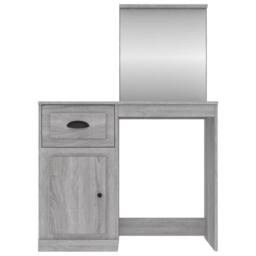 Berkfield Home Durable Dressing Table with Mirror Grey Sonona 90x50x132.5 cm Eng - thumbnail 6
