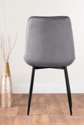 FurnitureboxUK Carson White Marble Effect Dining Table & 4 Pesaro Black Leg Chairs in Grey - thumbnail 6