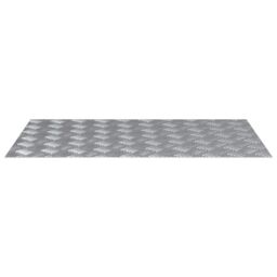 Berkfield Home Aluminum Checker Plates 4 pcs Anti-Slip 80x50 cm in Silver - Size: Medium - thumbnail 3