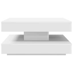 Berkfield Home Modern Coffee Table 360-Degree Rotatable White 70x70x34.5 cm - thumbnail 4