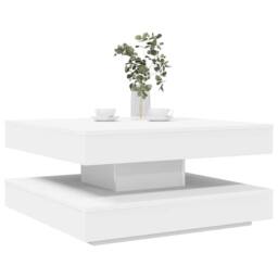 Berkfield Home Modern Coffee Table 360-Degree Rotatable White 70x70x34.5 cm - thumbnail 2