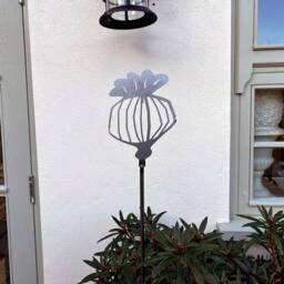 Poppyforge 1 Feet Poppy Seed Head Plant Pin (Pack of 3) Bare Metal/Ready to Rust in Grey - thumbnail 2