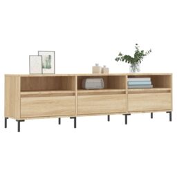Berkfield Home TV Cabinet Sonoma Oak 150x30x44.5 cm Engineered Wood in Brown - thumbnail 3
