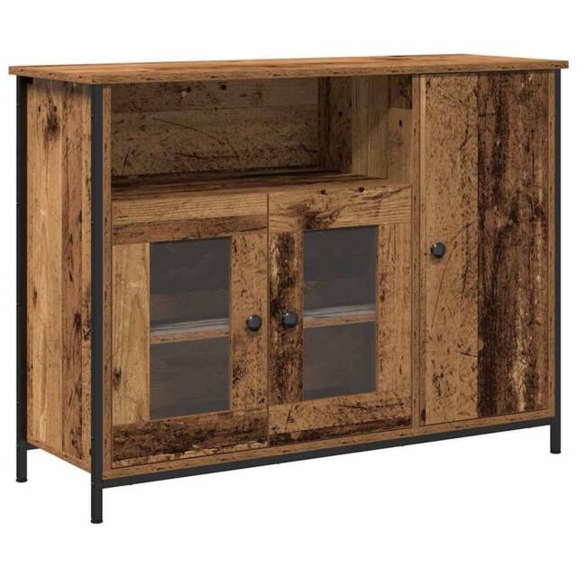 Berkfield Home Sideboard Old Wood 100x35x75 cm Engineered Wood in Brown - Size: 100 x 35 x 75 cm - image 1