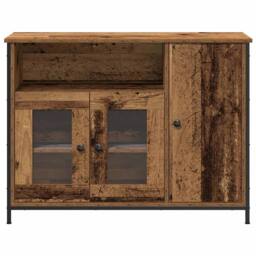 Berkfield Home Sideboard Old Wood 100x35x75 cm Engineered Wood in Brown - Size: 100 x 35 x 75 cm - thumbnail 6