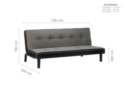 Birlea Velvet Sofa Bed Aurora 3 Seater Settee Modern Fabric in Grey - thumbnail 5