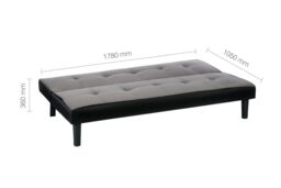 Birlea Velvet Sofa Bed Aurora 3 Seater Settee Modern Fabric in Grey - thumbnail 6