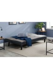 Birlea Velvet Sofa Bed Aurora 3 Seater Settee Modern Fabric in Grey - thumbnail 2