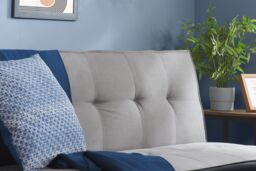 Birlea Velvet Sofa Bed Aurora 3 Seater Settee Modern Fabric in Grey - thumbnail 3