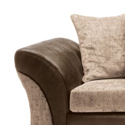 Abakus Direct Farrow Crushed Chenille 2 Seater Sofa in Brown & Beige - thumbnail 4