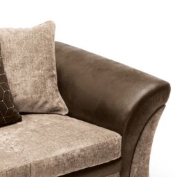 Abakus Direct Farrow Crushed Chenille 2 Seater Sofa in Brown & Beige - thumbnail 5