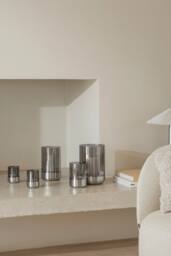 Blomus CALMA Lantern M - Stainless Steel matt, Glass Smoke in Silver - thumbnail 7