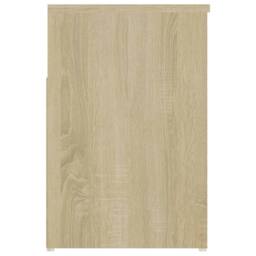 Berkfield Home Shoe Bench Sonoma Oak 80x30x45 cm Engineered Wood in Light Tan - Size: 80 x 30 x 45 cm - thumbnail 6