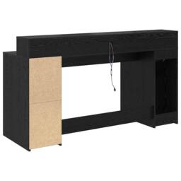 Berkfield Home Desk Black Oak 160x55x91 cm Engineered Wood - Size: 160 x 55 x 91 cm - thumbnail 9