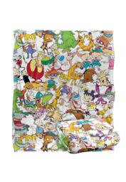 Rugrats Nickelodeon Collage Silky Touch Super Soft Throw Blanket 152 X 127 cm in White - thumbnail 2
