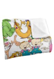 Rugrats Nickelodeon Collage Silky Touch Super Soft Throw Blanket 152 X 127 cm in White - thumbnail 3