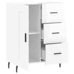Berkfield Home Sideboard High Gloss White 69.5x34x90 cm Engineered Wood - thumbnail 6