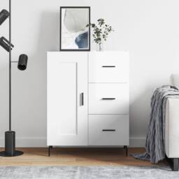 Berkfield Home Sideboard High Gloss White 69.5x34x90 cm Engineered Wood - thumbnail 2