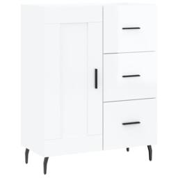 Berkfield Home Sideboard High Gloss White 69.5x34x90 cm Engineered Wood - thumbnail 1