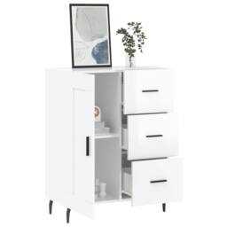 Berkfield Home Sideboard High Gloss White 69.5x34x90 cm Engineered Wood - thumbnail 4