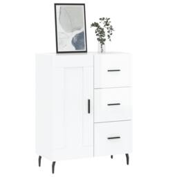 Berkfield Home Sideboard High Gloss White 69.5x34x90 cm Engineered Wood - thumbnail 3