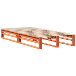 Berkfield Home Bed Frame without Mattress Wax Brown 90x200 cm Solid Wood Pine - thumbnail 6