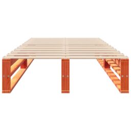 Berkfield Home Bed Frame without Mattress Wax Brown 90x200 cm Solid Wood Pine - thumbnail 4